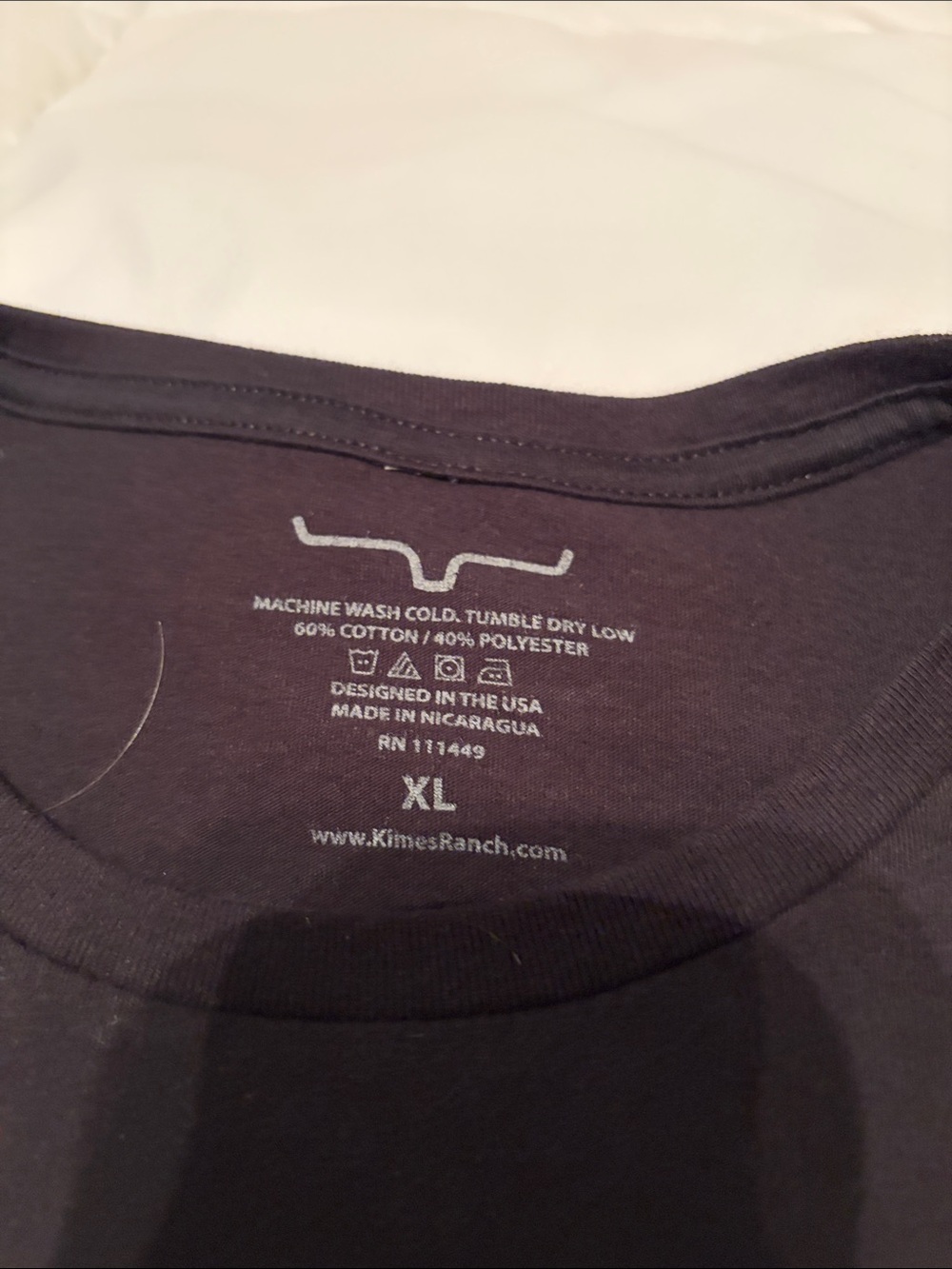 Kimes Ranch Black Tee with Tan Logo & Pink - Picture 3 of 5